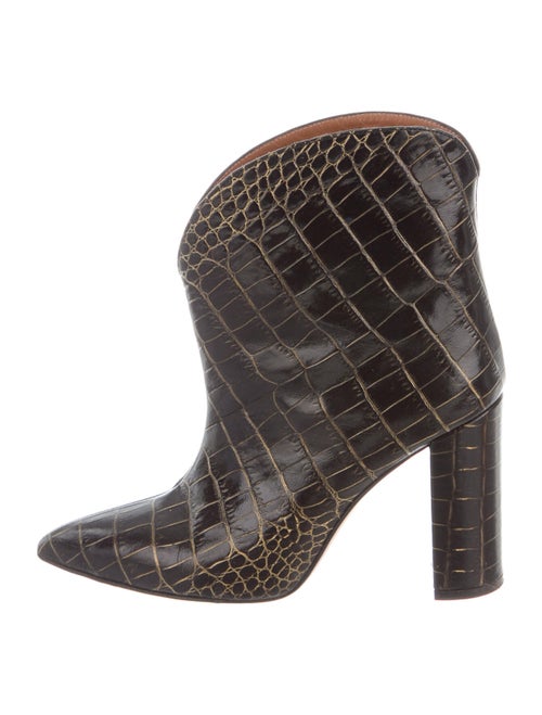 Paris Texas Embossed Leather Western Boots Black