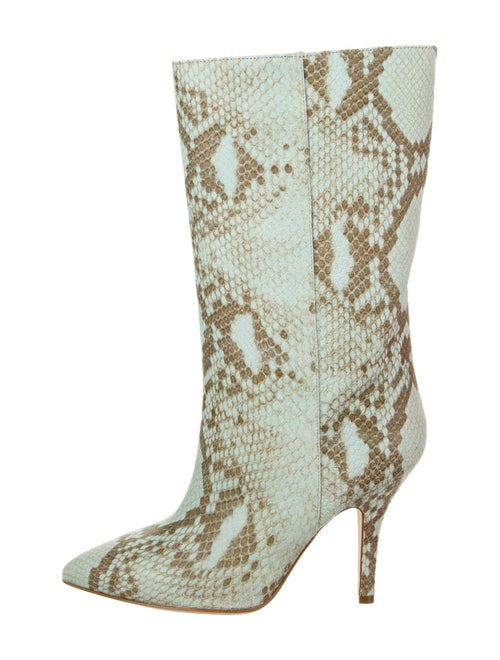 Paris Texas Embossed Python Boots Blue