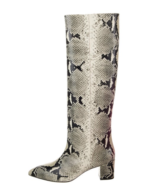 Paris Texas Embossed Python Boots Black
