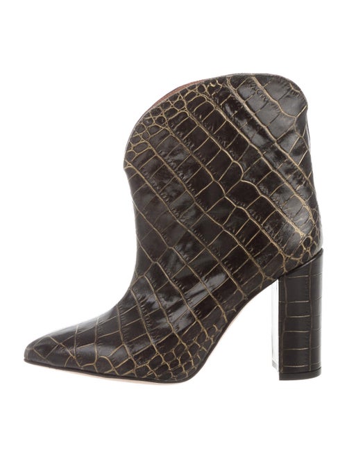 Paris Texas Embossed Leather Boots Black