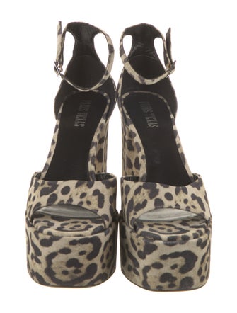 Paris Texas Suede Printed Sandals