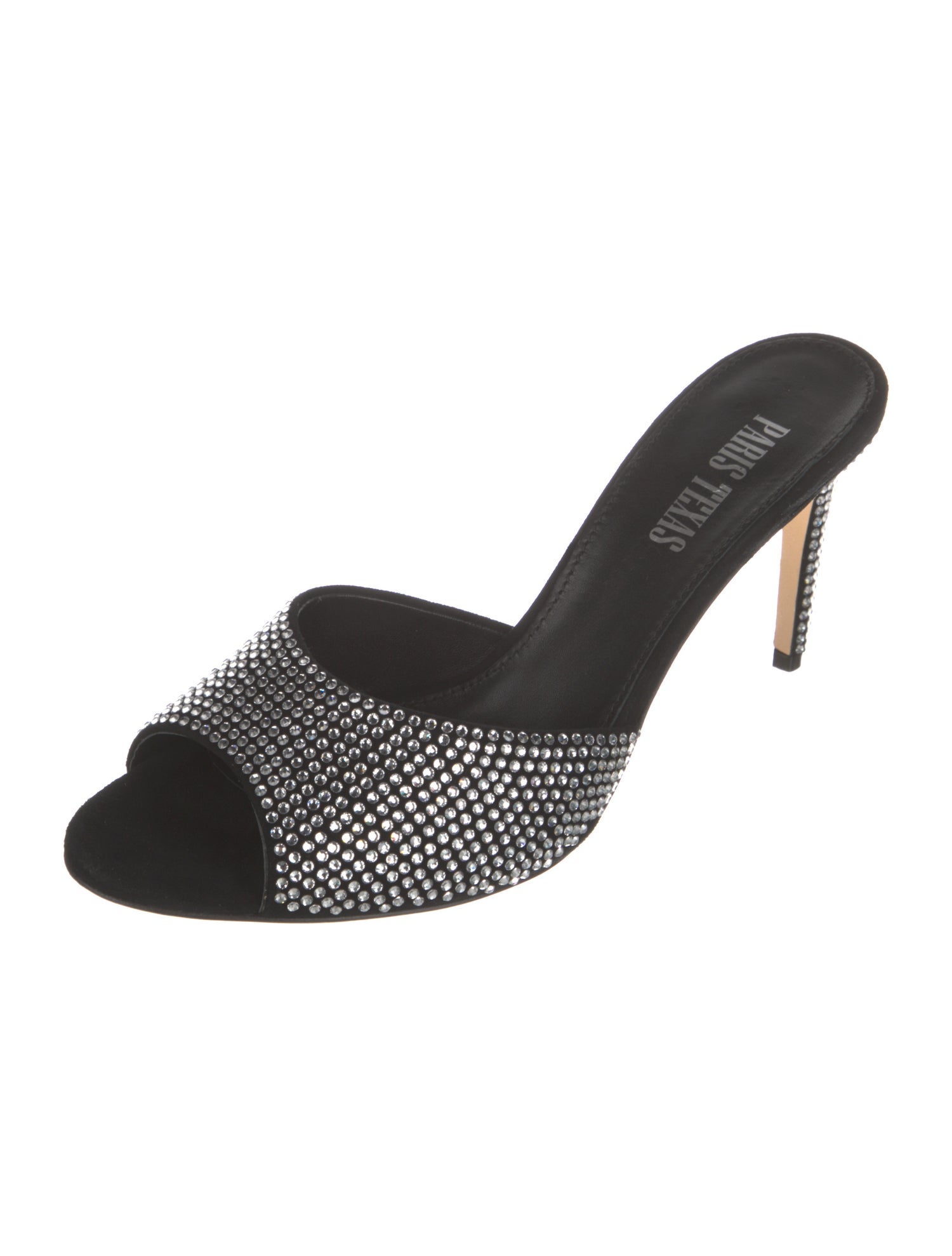 Paris Texas Suede Printed Slides