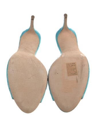 Paris Texas Embossed Leather Slides