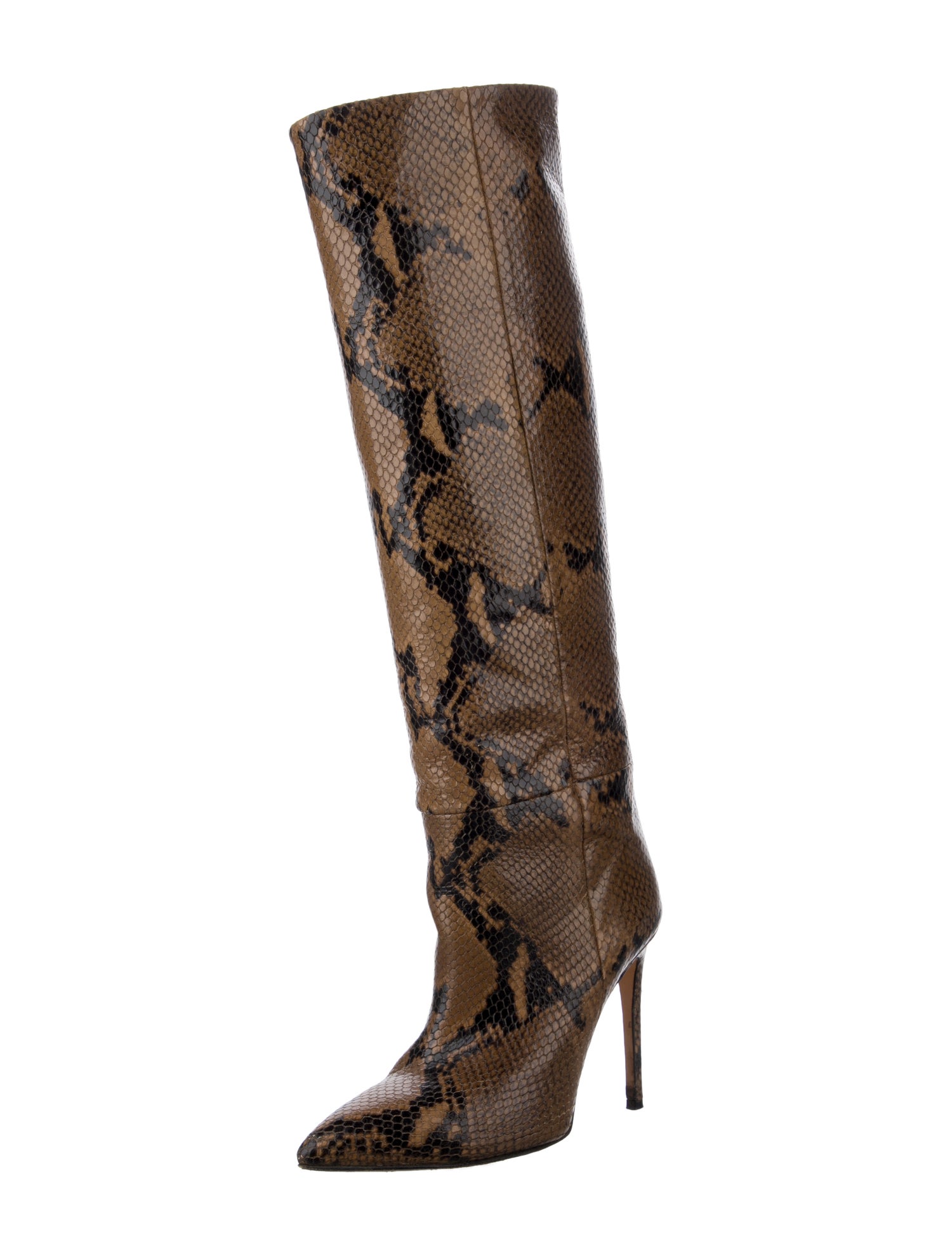 Paris Texas Leather Animal Print Boots