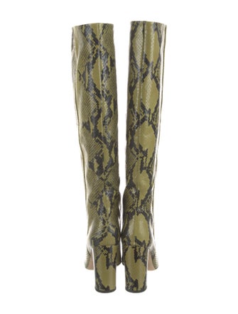 Paris Texas Embossed Leather Animal Print Boots