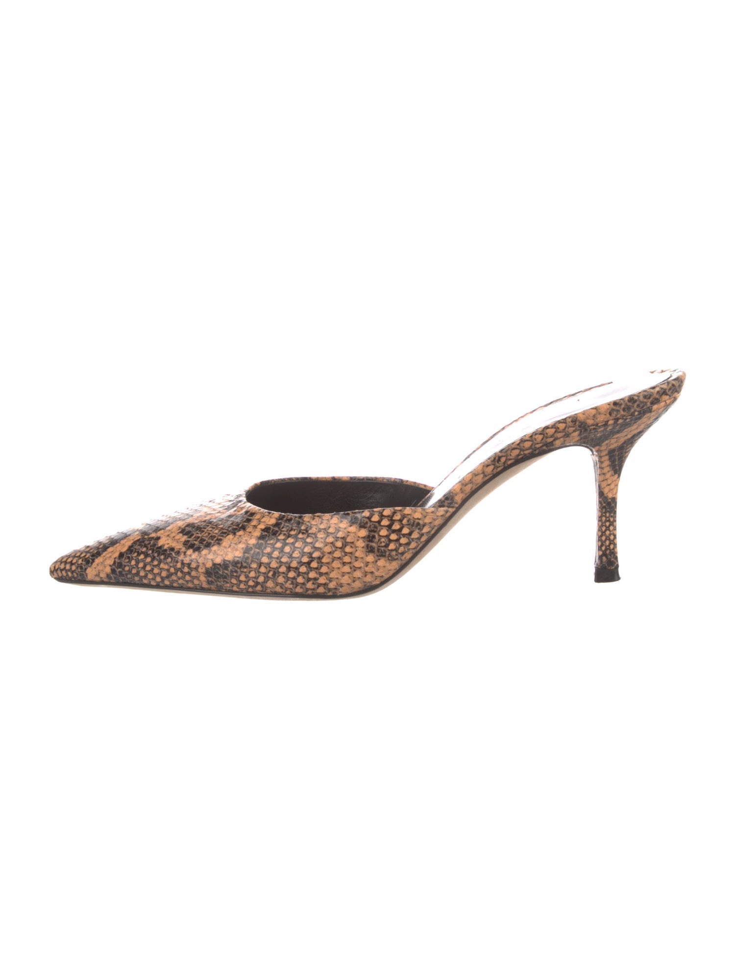 Paris Texas Leather Animal Print Mules