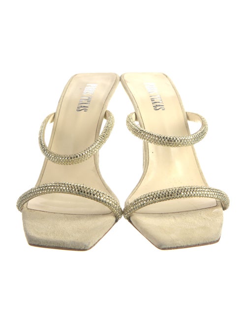 Paris Texas Suede Crystal Embellishments Slides