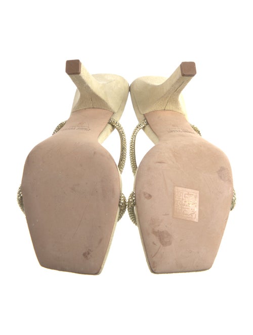 Paris Texas Suede Crystal Embellishments Slides