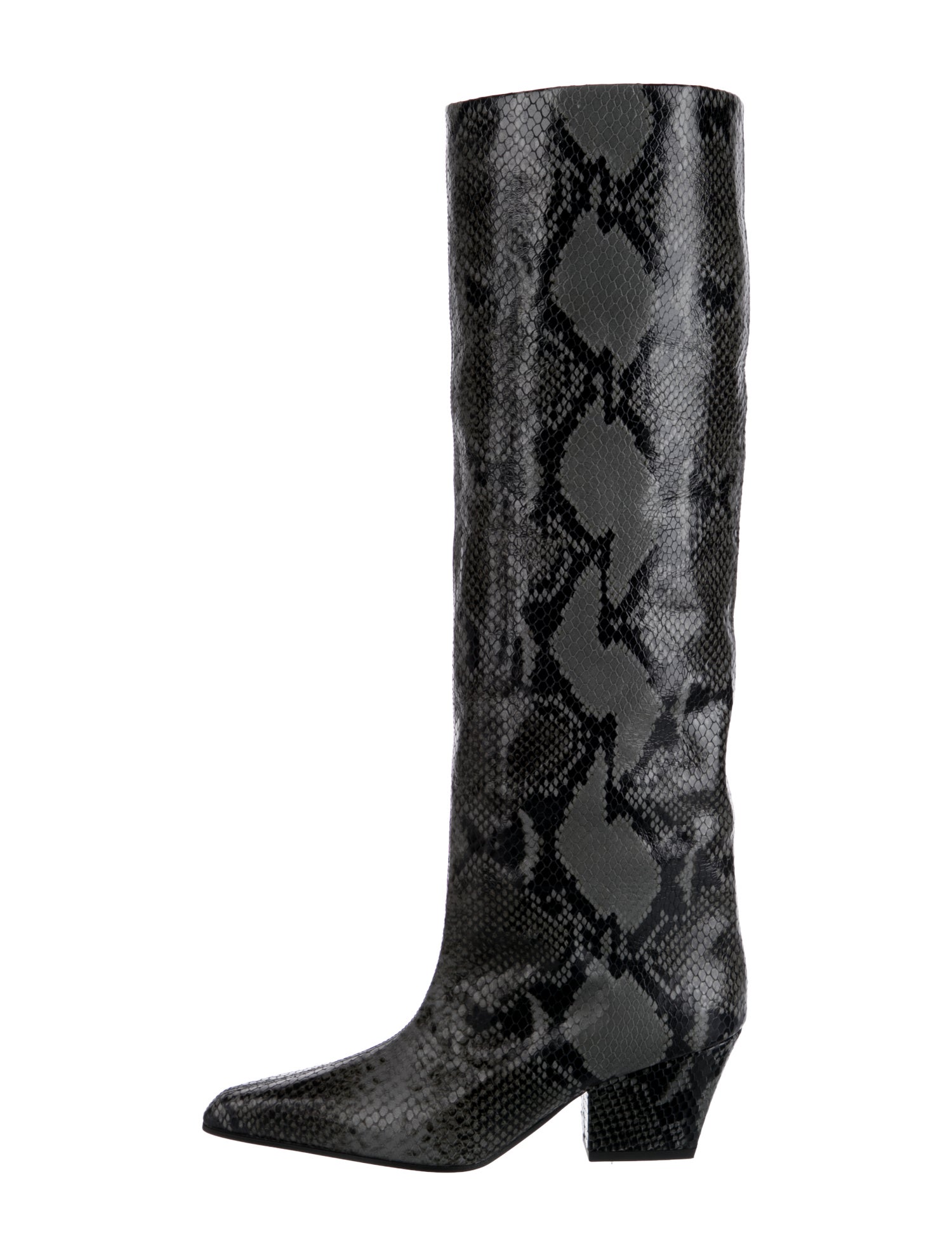 Paris Texas Leather Animal Print Boots