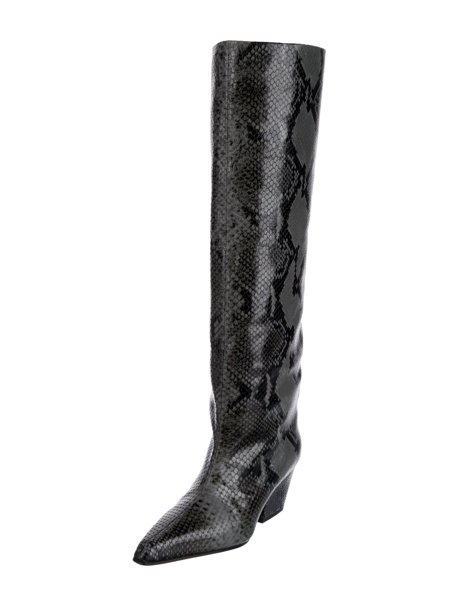 Paris Texas Leather Animal Print Boots