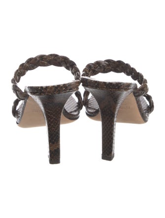 Paris Texas Leather Printed Slides