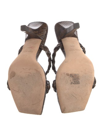 Paris Texas Leather Printed Slides