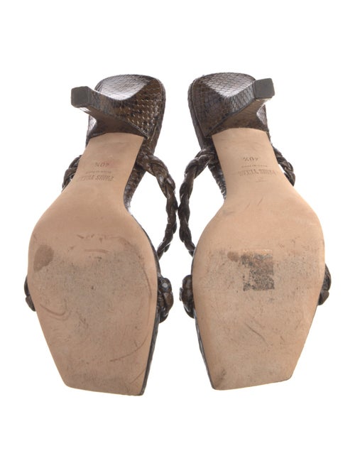 Paris Texas Leather Printed Slides