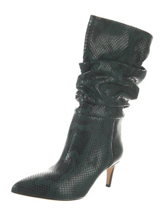 Paris Texas Embossed Leather Animal Print Slouch Boots