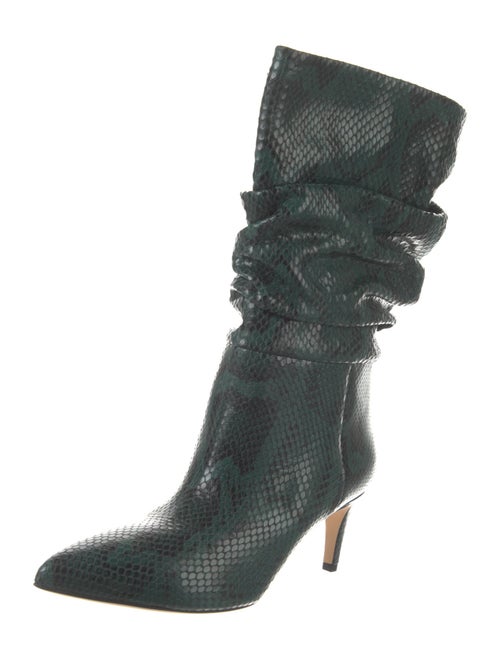 Paris Texas Embossed Leather Animal Print Slouch Boots