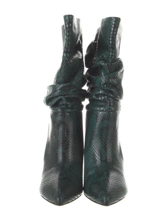 Paris Texas Embossed Leather Animal Print Slouch Boots