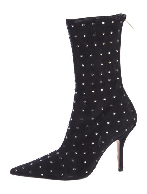 Paris Texas Suede Crystal Embellishments Sock Boots
