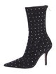 Paris Texas Suede Crystal Embellishments Sock Boots