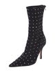 Paris Texas Suede Crystal Embellishments Sock Boots