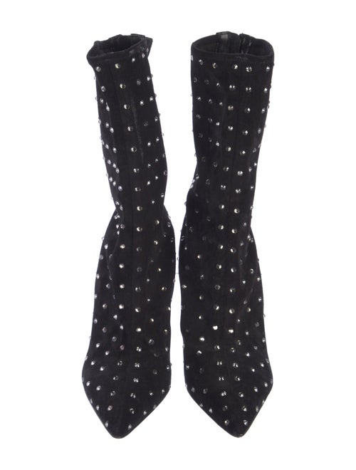 Paris Texas Suede Crystal Embellishments Sock Boots