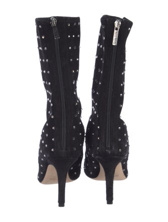 Paris Texas Suede Crystal Embellishments Sock Boots