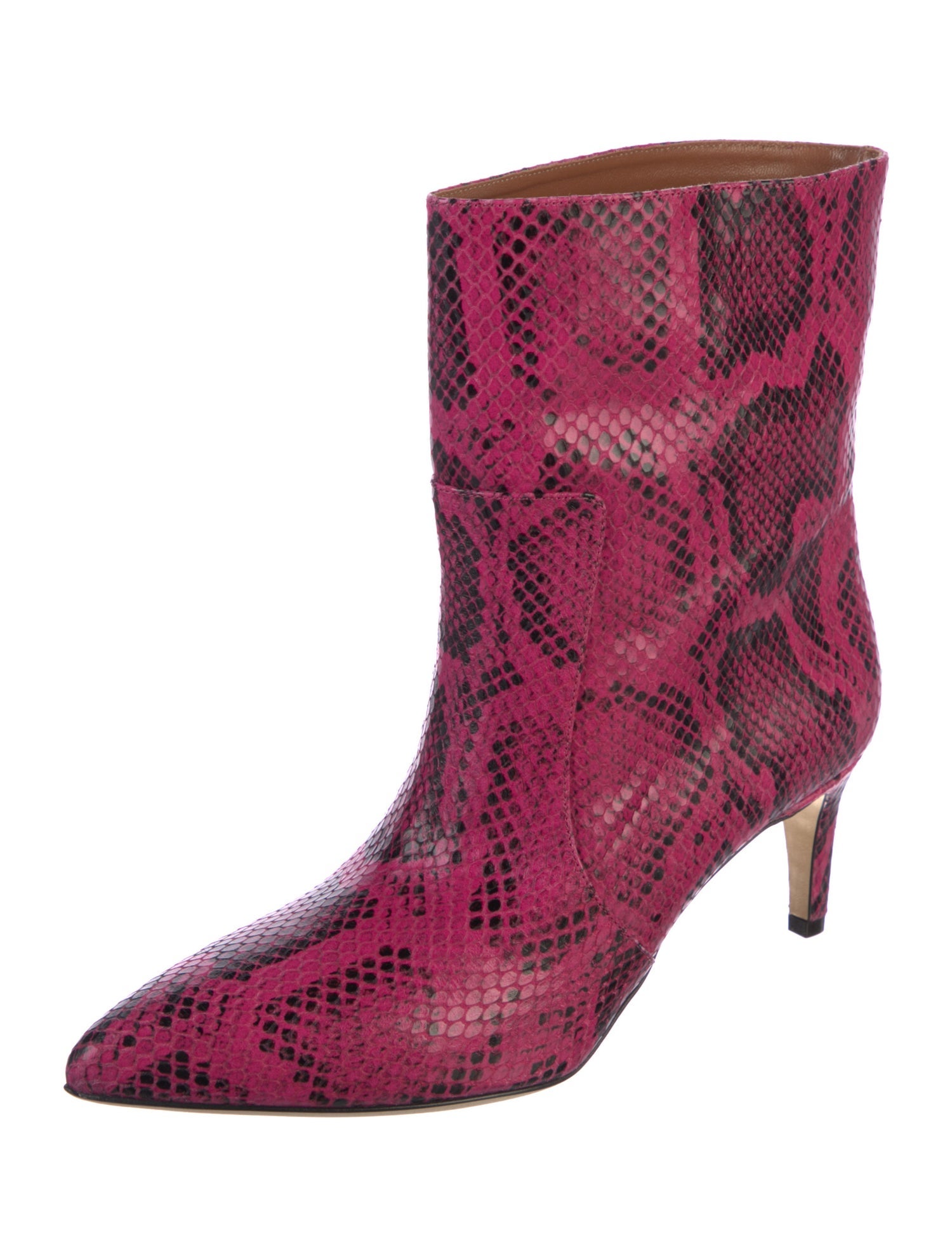 Paris Texas Leather Animal Print Boots