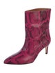 Paris Texas Leather Animal Print Boots