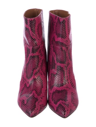 Paris Texas Leather Animal Print Boots