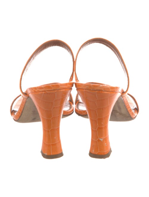 Paris Texas Embossed Leather Slides