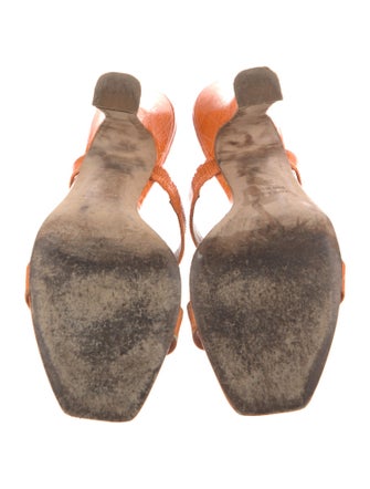 Paris Texas Embossed Leather Slides