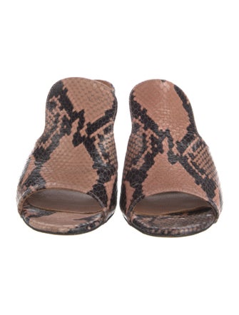 Paris Texas Leather Animal Print Slides
