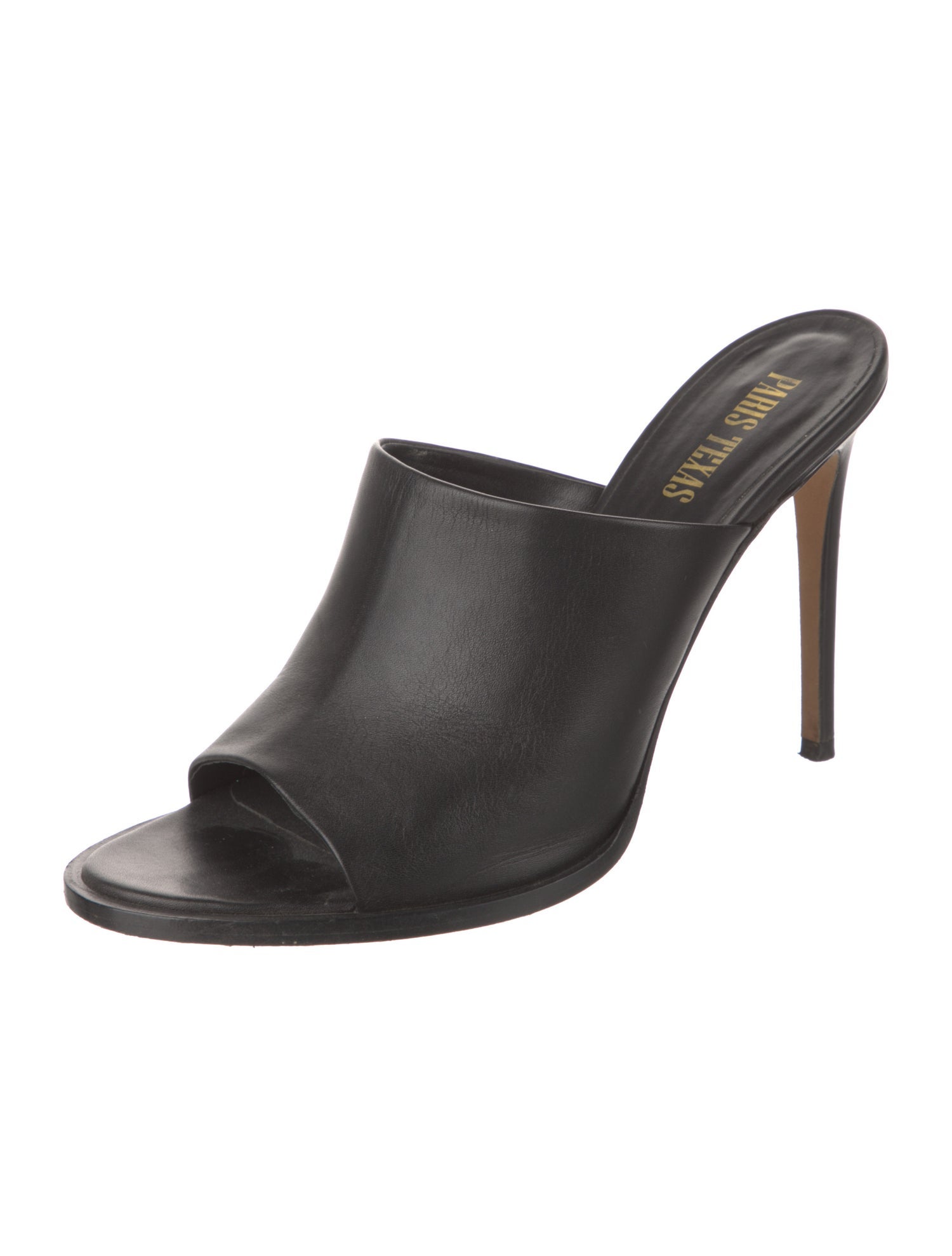 Paris Texas Leather Slides