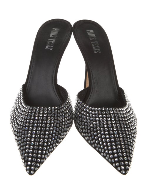 Paris Texas Suede Crystal Embellishments Mules