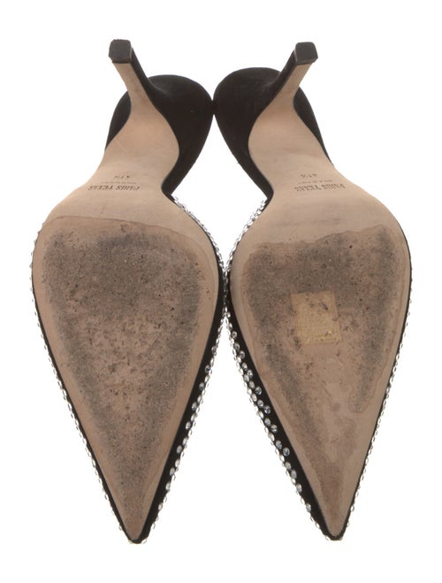 Paris Texas Suede Crystal Embellishments Mules