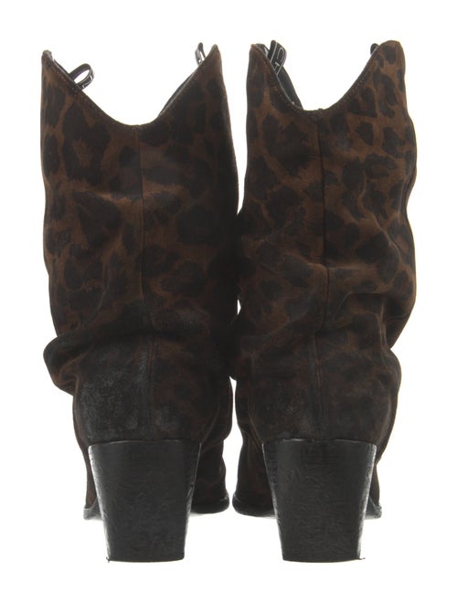 Paris Texas Suede Animal Print Western Boots