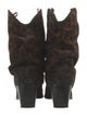 Paris Texas Suede Animal Print Western Boots