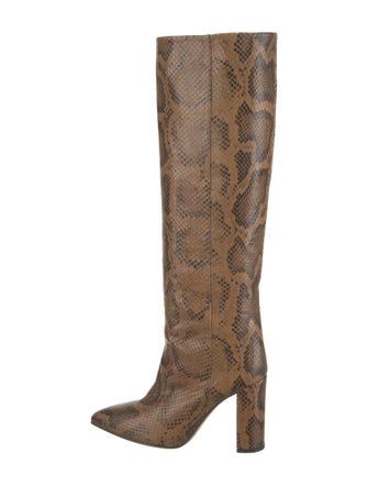 Paris Texas Embossed Leather Animal Print Boots