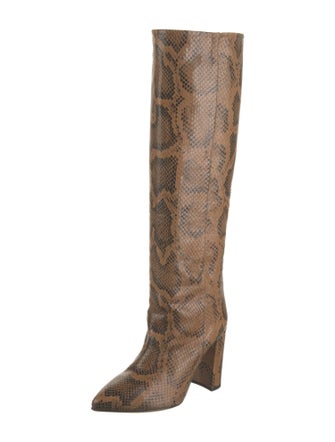 Paris Texas Embossed Leather Animal Print Boots