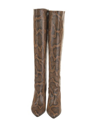 Paris Texas Embossed Leather Animal Print Boots