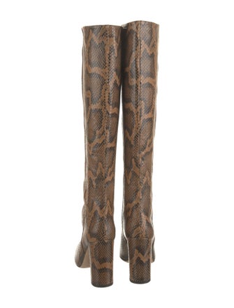 Paris Texas Embossed Leather Animal Print Boots