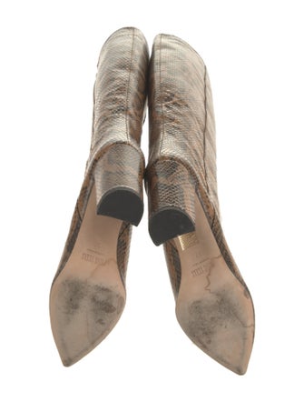 Paris Texas Embossed Leather Animal Print Boots