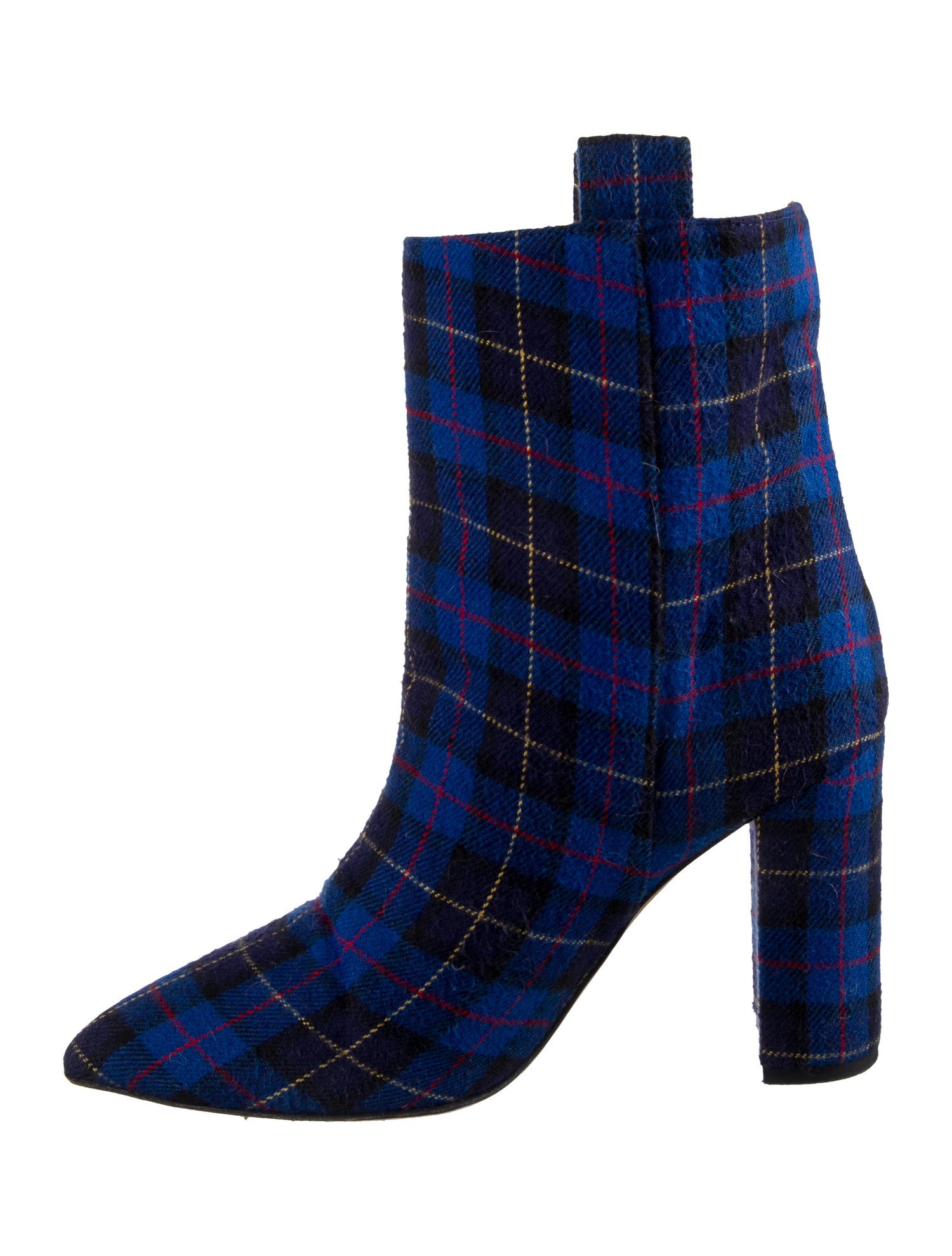 Paris Texas Plaid Print Sock Boots
