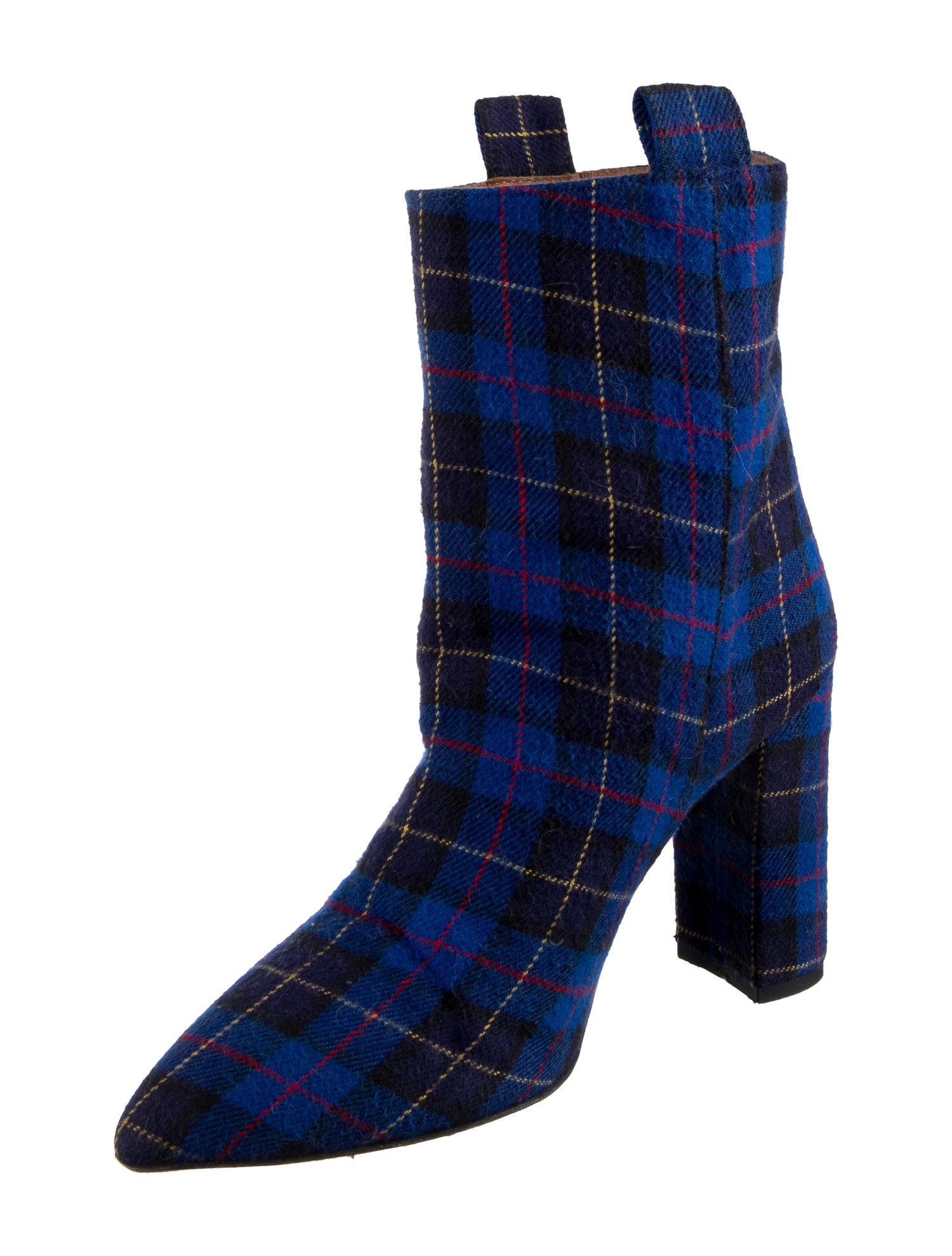 Paris Texas Plaid Print Sock Boots