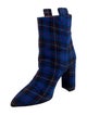 Paris Texas Plaid Print Sock Boots