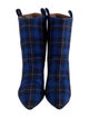 Paris Texas Plaid Print Sock Boots