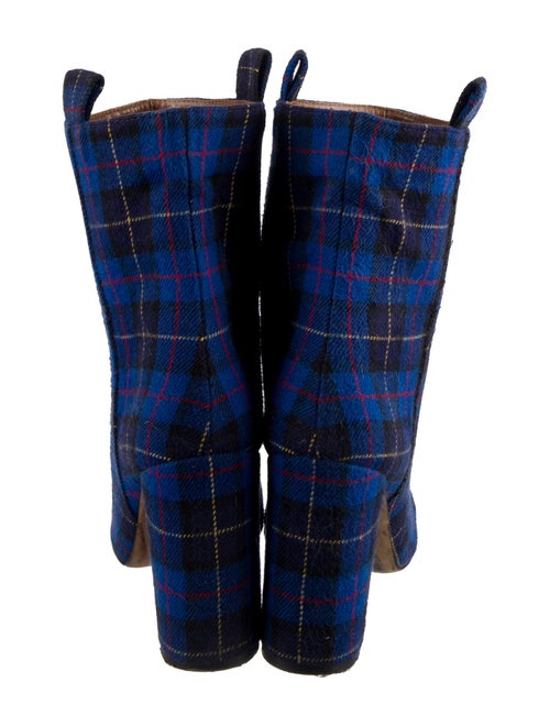 Paris Texas Plaid Print Sock Boots