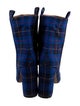Paris Texas Plaid Print Sock Boots
