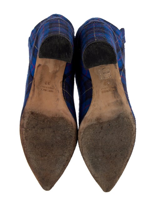 Paris Texas Plaid Print Sock Boots