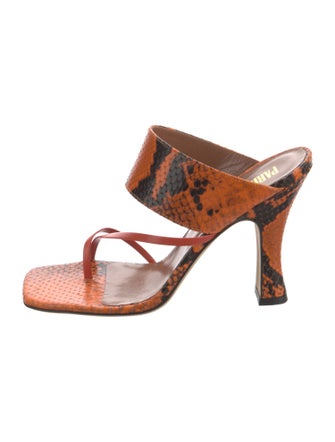 Paris Texas Leather Animal Print Slides