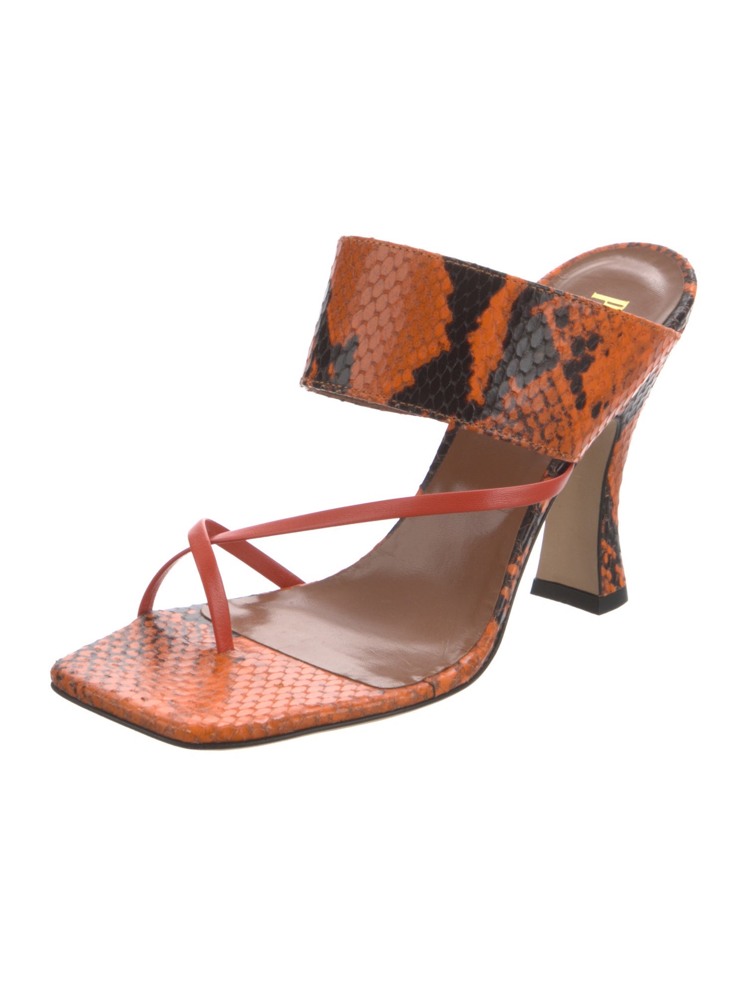 Paris Texas Leather Animal Print Slides